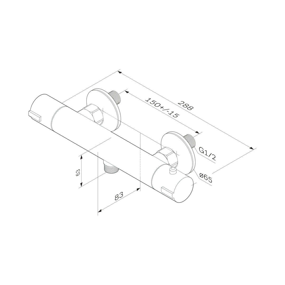 Duschthermostat Play, Schwarz – F8Y40022