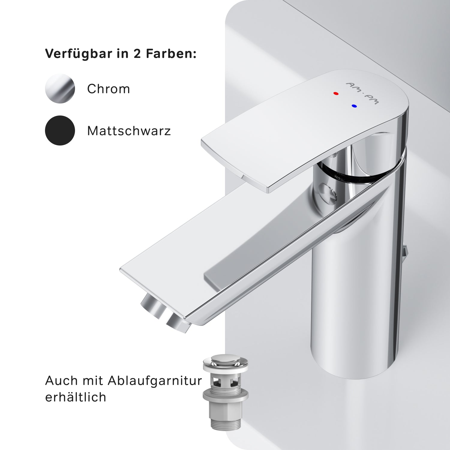 Robinet de salle de bain F8Y82100 avec robinet de lavabo et bonde