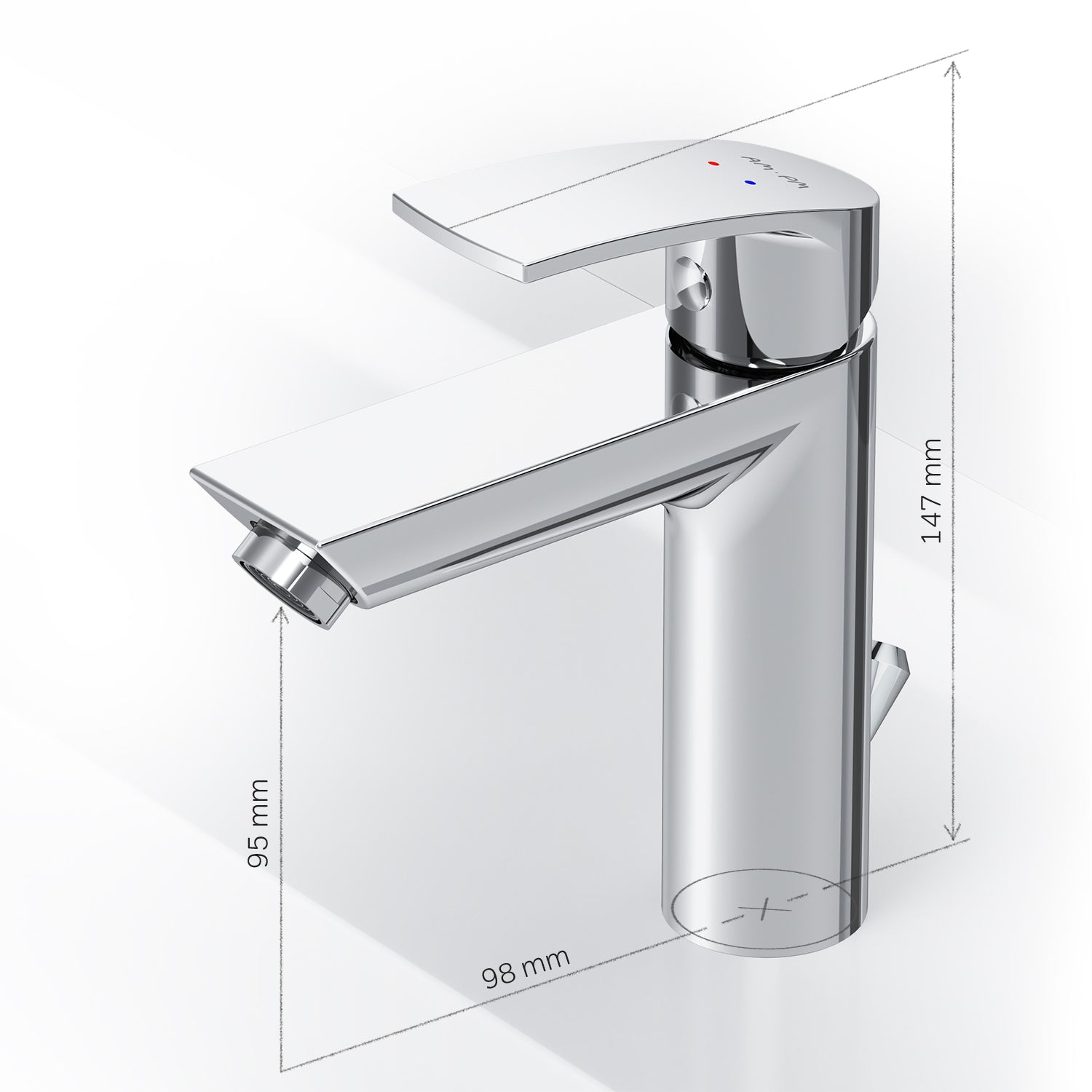 Robinet de salle de bain F8Y82100 avec robinet de lavabo et bonde