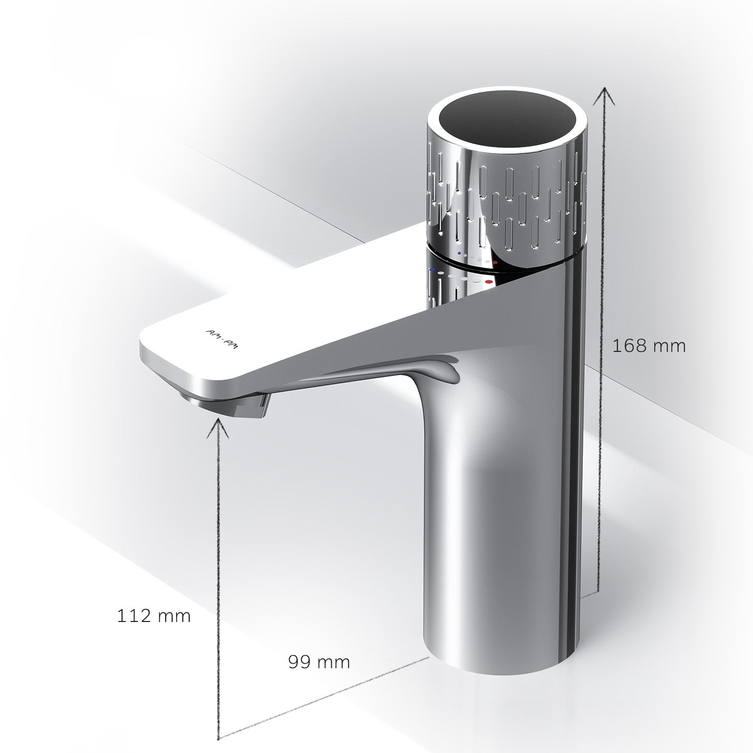 FGA02400 Bad Armatur Gem Waschtischarmatur mit Wassertemperatur Indikator ampm-store.de