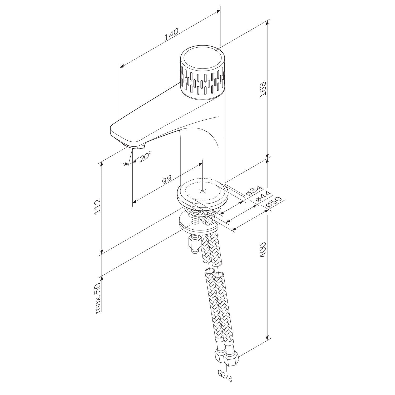 FGA02400 Bad Armatur Gem Waschtischarmatur mit Wassertemperatur Indikator ampm-store.de