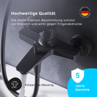 FGA10022 Wannenarmatur Gem Mischbatterie Badewanne Wasserhahn Bad, Schwarz ampm-store.de