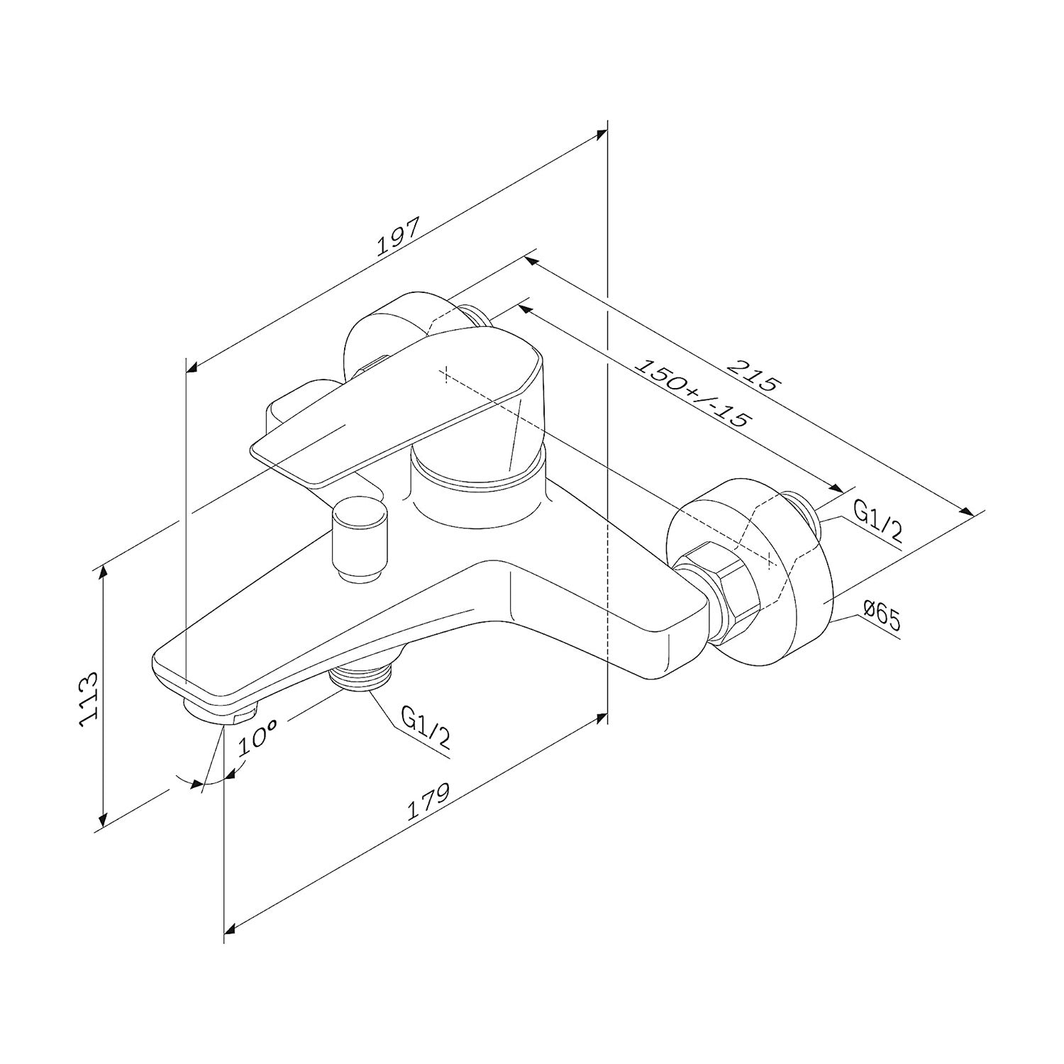 FGA10022 Gem Einhebel-Wannenarmatur/Brausearmatur | Online Store von AM.PM