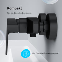 FGA20022 Duscharmatur Gem Brausearmatur Mischbatterie Dusche, Schwarz ampm-store.de