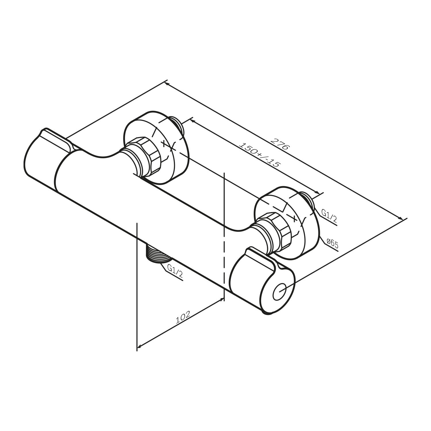 FGA40000 Duscharmatur Thermostat Gem Brausearmatur Mischbatterie Dusche ampm-store.de