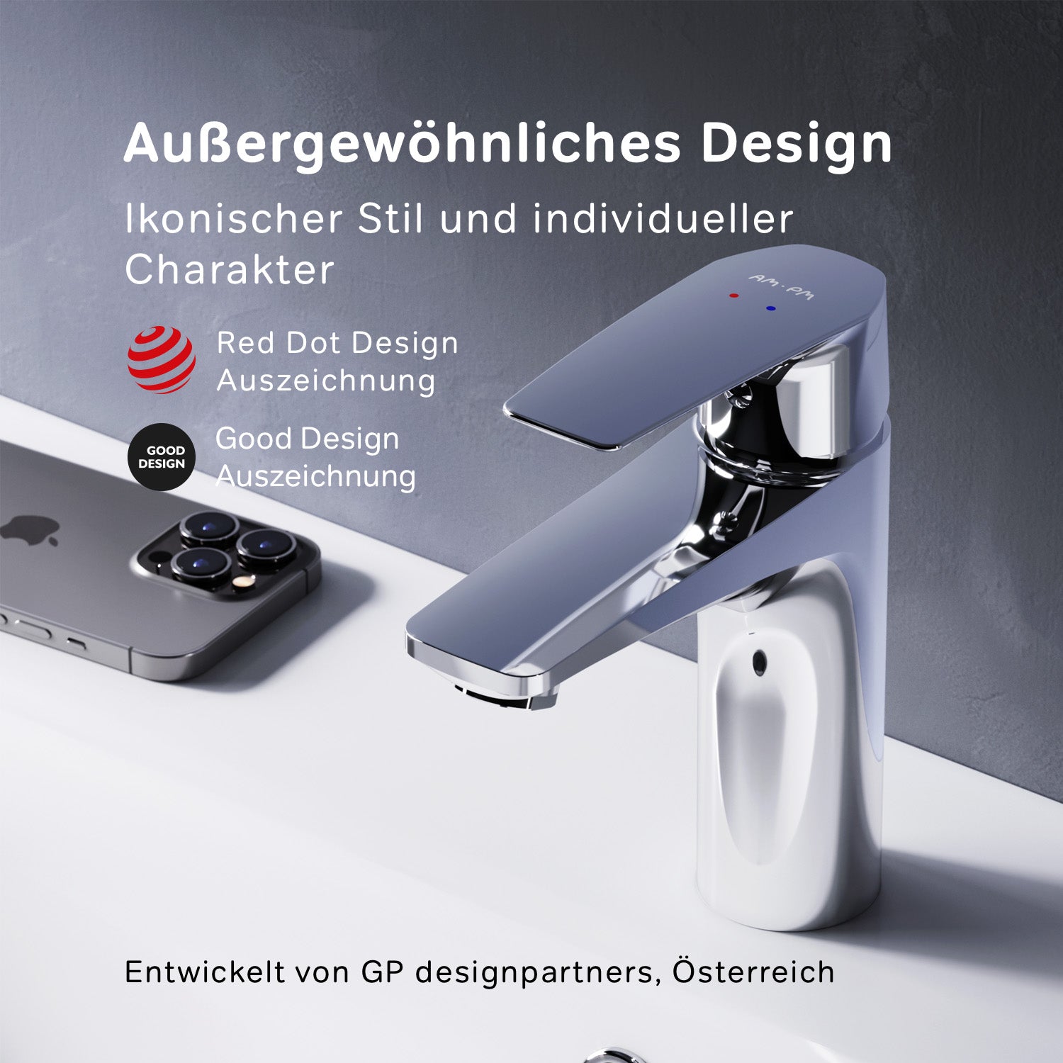 FGA82100 Gem Einhebel-Waschtischarmatur mit Klick-Ablaufgarnitur | Online Store von AM.PM