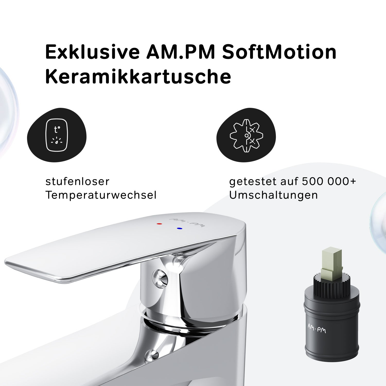 FGA82100 Gem Einhebel-Waschtischarmatur mit Klick-Ablaufgarnitur