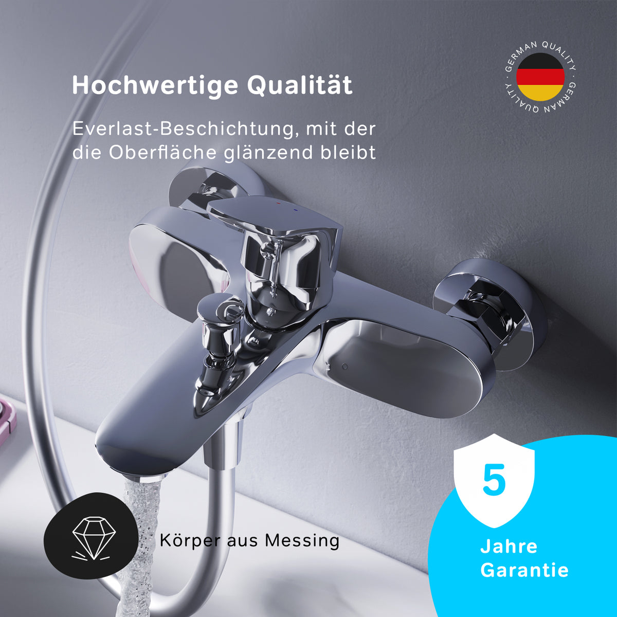FLA10000 Wannenarmatur Like Mischbatterie Badewanne Wasserhahn Bad ampm-store.de