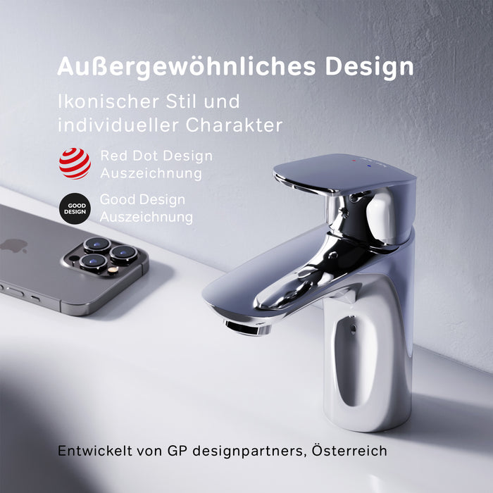 FLA82100 Like Waschtischarmatur mit Ablaufgarnitur, Chrom | ampm-store.de