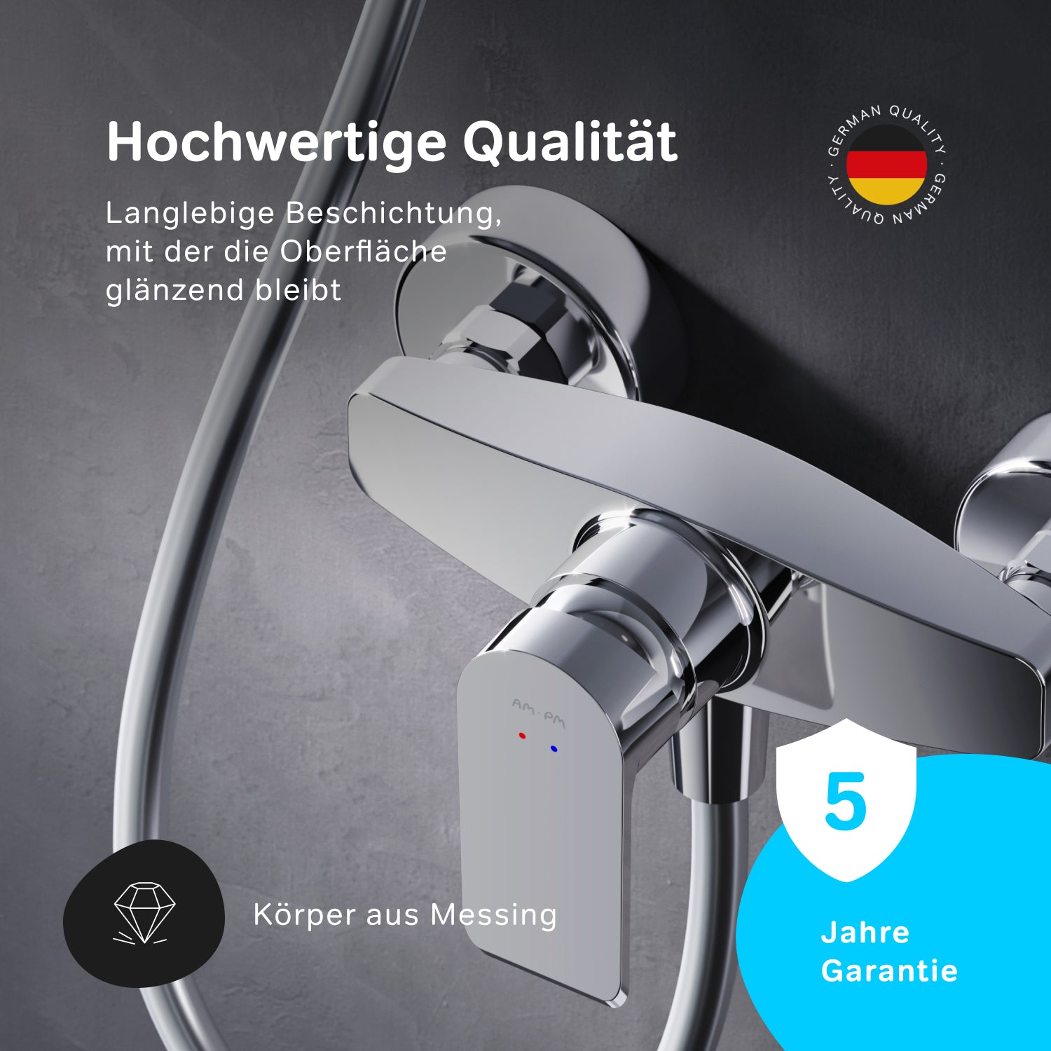 FNA20000 Duscharmatur Flash Brausearmatur Mischbatterie Dusche, Chrom