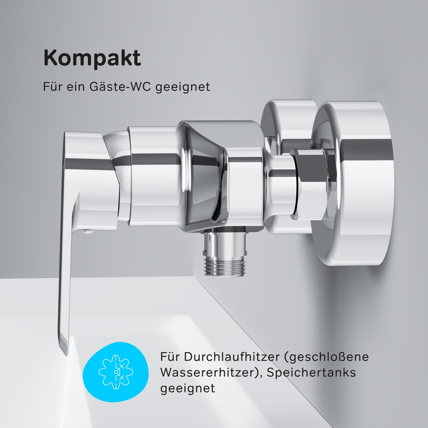 FNA20000 Duscharmatur Flash Brausearmatur Mischbatterie Dusche, Chrom