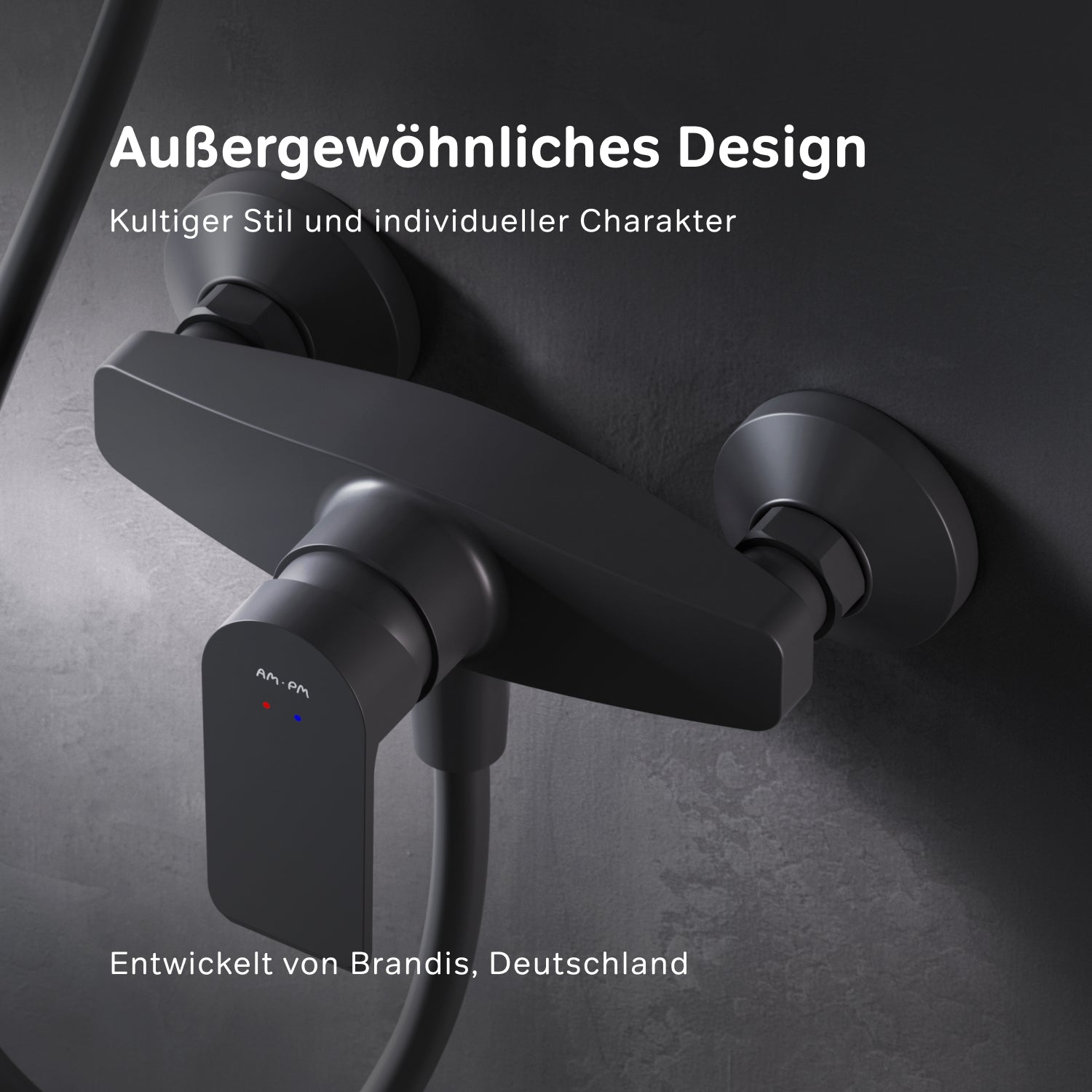 FNA20022 Duscharmatur Flash Brausearmatur Mischbatterie Dusche, Schwarz