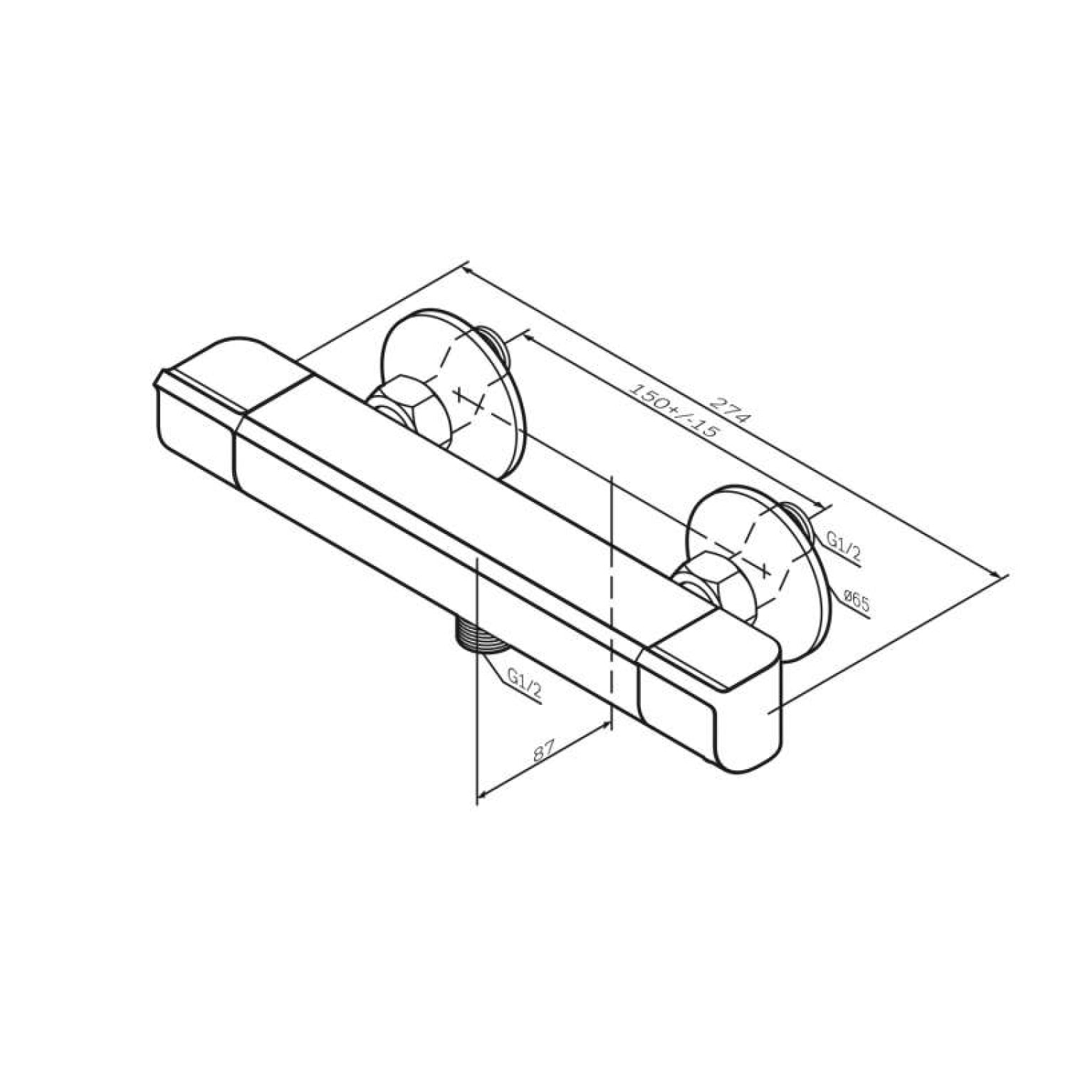 FNA40000 Duscharmatur Thermostat Flash Brausearmatur Mischbatterie Dusche ampm-store.de