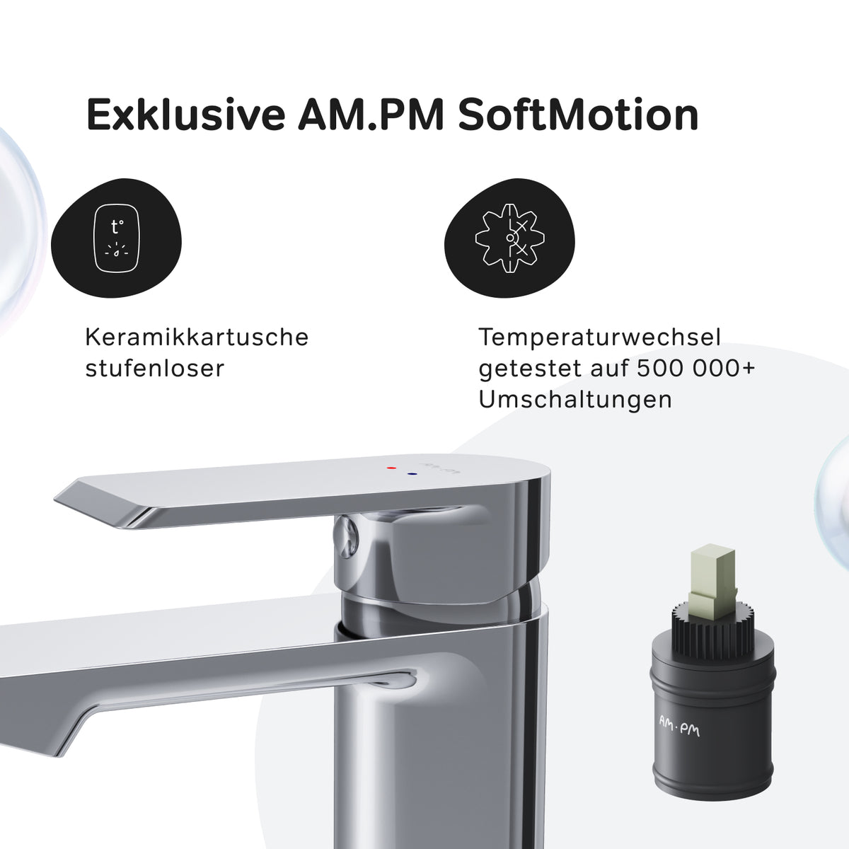 FNA92000 Bad Armatur Flash Waschtischarmatur mit hohem Auslauf Wasserhahn ampm-store.de