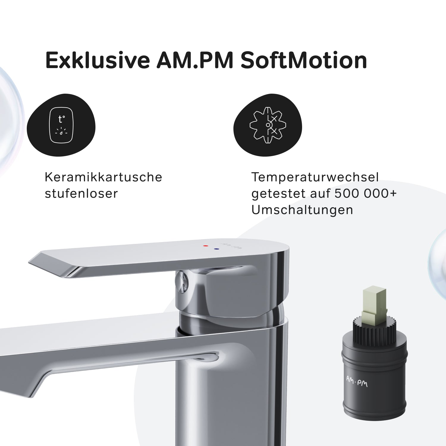 FNA92000 Bad Armatur Flash Waschtischarmatur mit hohem Auslauf Wasserhahn ampm-store.de