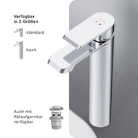 FNA92000 Bad Armatur Flash Waschtischarmatur mit hohem Auslauf Wasserhahn ampm-store.de