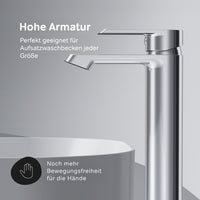 FNA92000 Bad Armatur Flash Waschtischarmatur mit hohem Auslauf Wasserhahn ampm-store.de