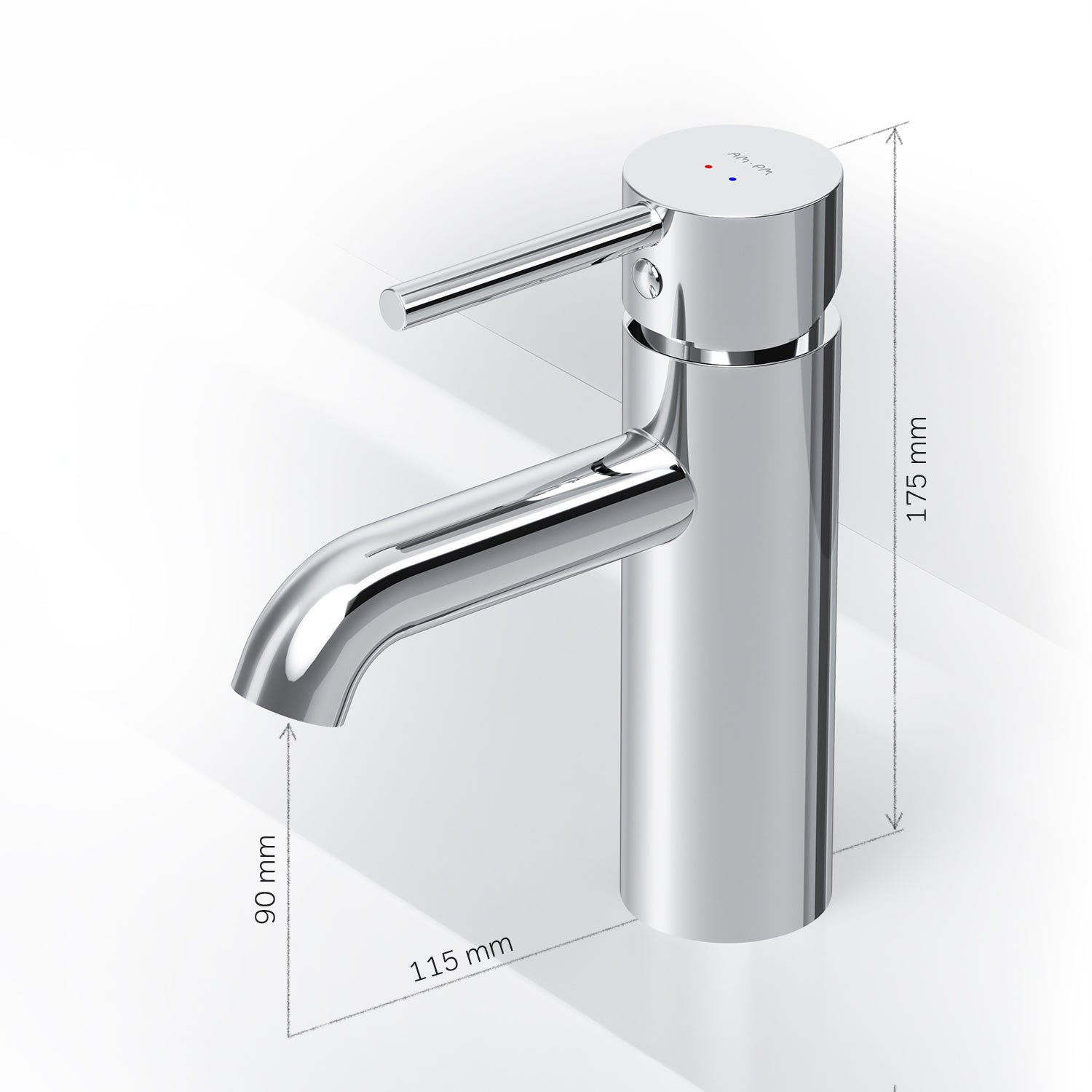 FPA02100 Bad Armatur Spike Waschtischarmatur Wasserhahn ampm-store.de