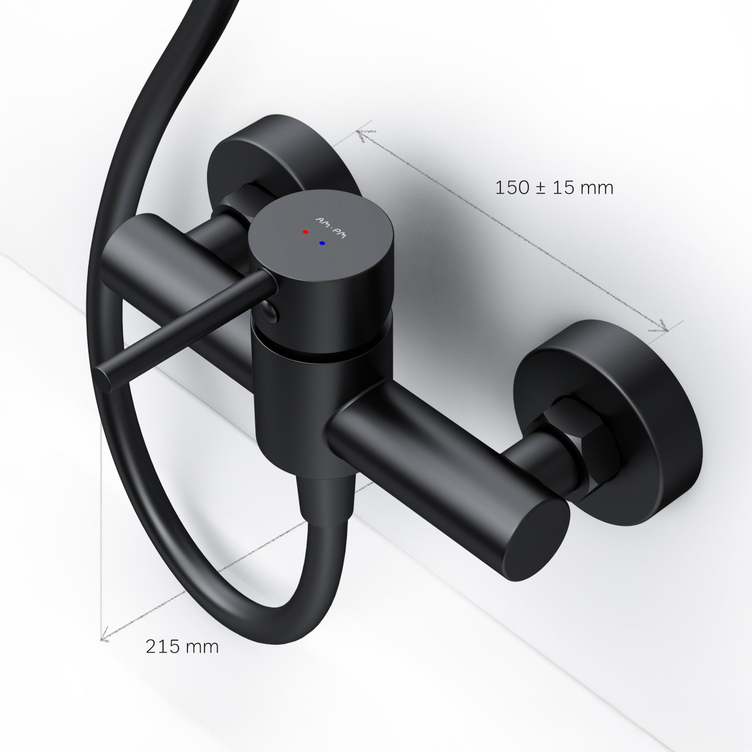 FPA20022 Robinet de douche à picots, mitigeur de douche noir