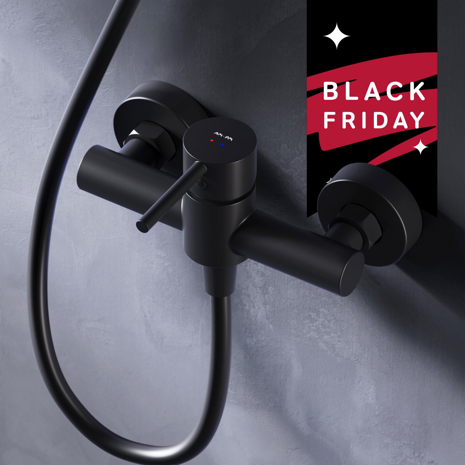 FPA20022 Robinet de douche à picots, mitigeur de douche noir