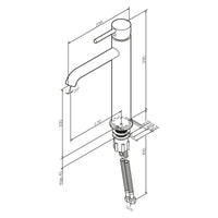 FPA92000 Bad Armatur Spike Waschtischarmatur mit hohem Auslauf Wasserhahn ampm-store.de