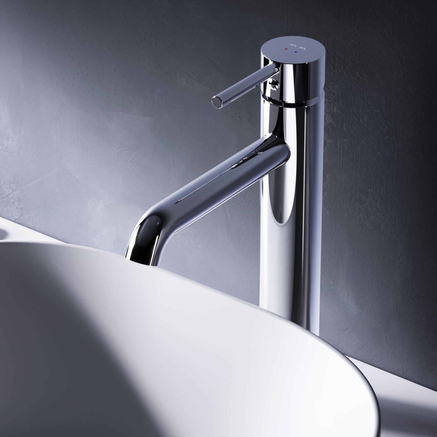 FPA92000 Bad Armatur Spike Waschtischarmatur mit hohem Auslauf Wasserhahn ampm-store.de