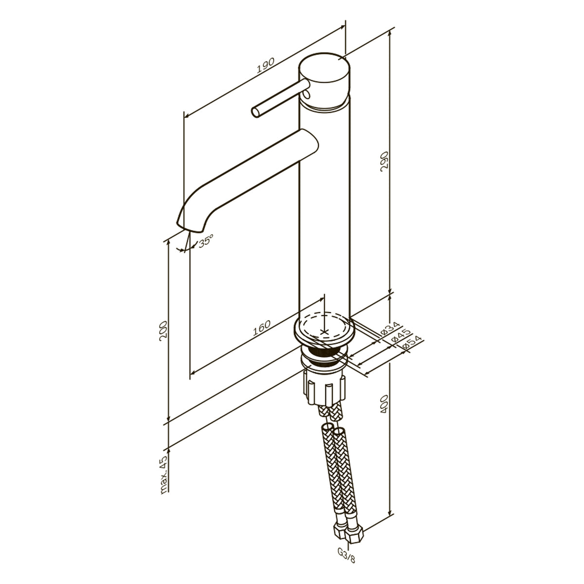 Hohe Waschtischarmatur Spike – FPA92000