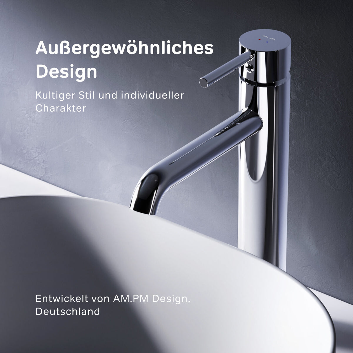 FPA92000 Bad Armatur Spike Waschtischarmatur mit hohem Auslauf Wasserhahn ampm-store.de