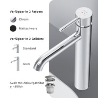 FPA92000 Bad Armatur Spike Waschtischarmatur mit hohem Auslauf Wasserhahn ampm-store.de