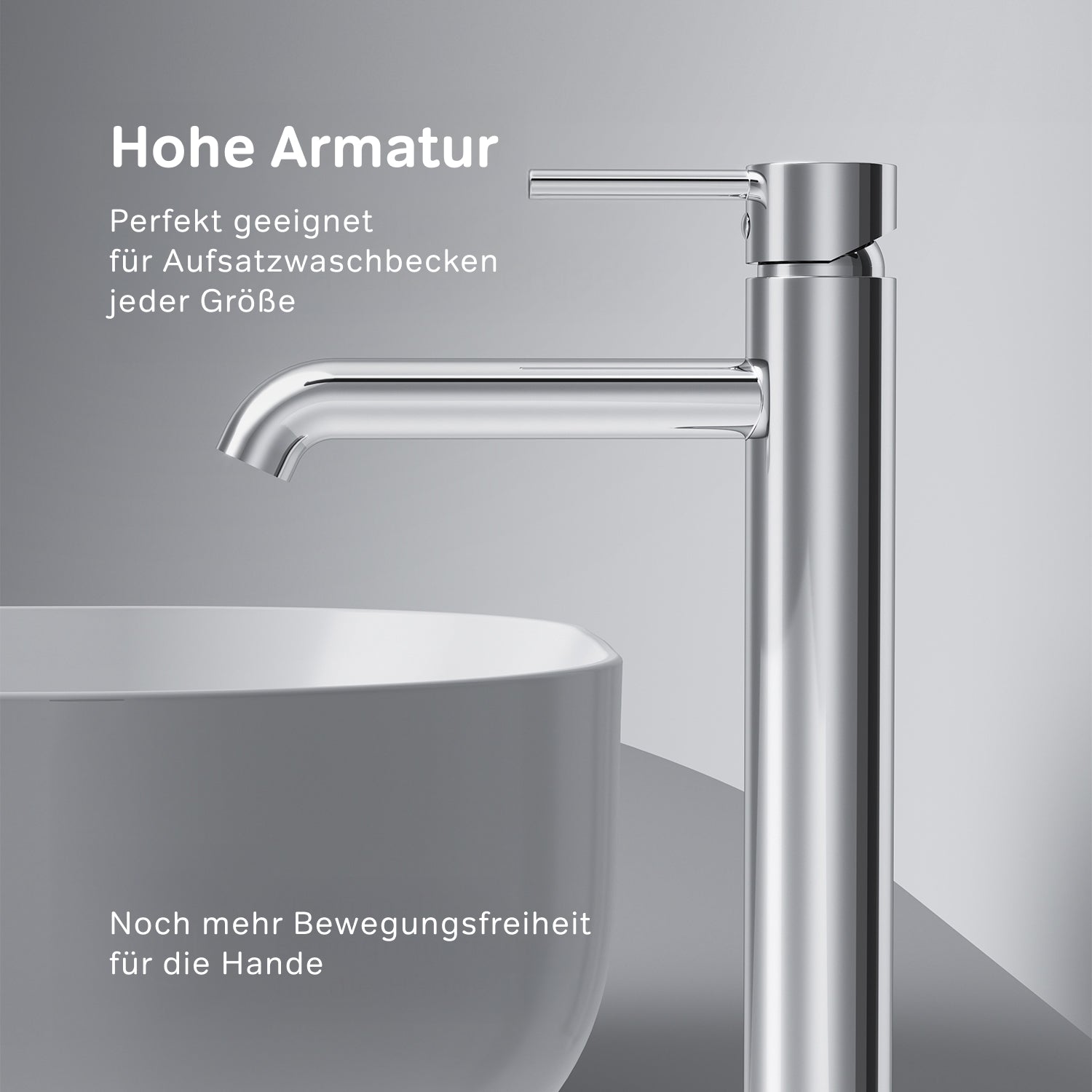 FPA92000 Bad Armatur Spike Waschtischarmatur mit hohem Auslauf Wasserhahn ampm-store.de