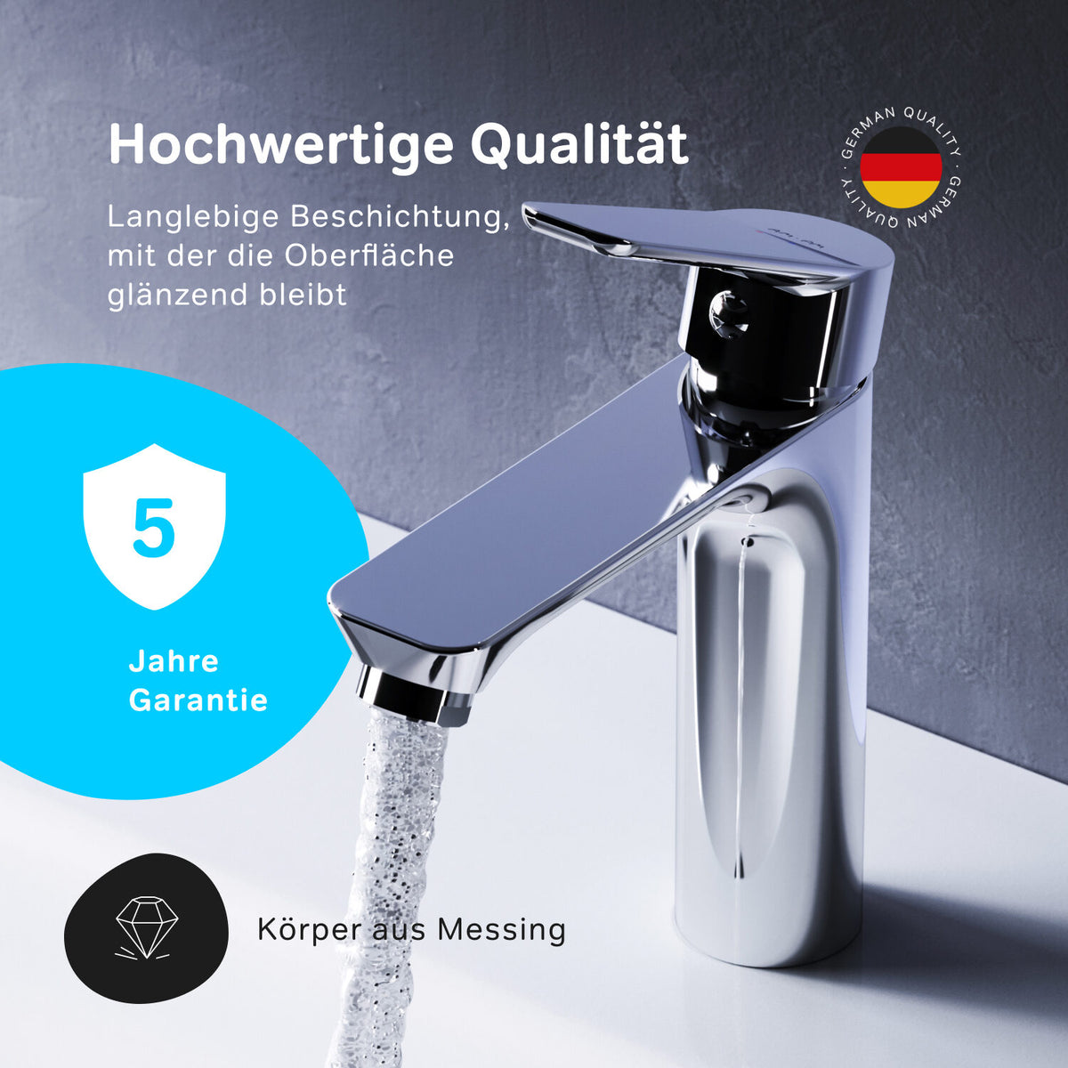 FTA02100 Bad Armatur Hit Waschtischarmatur S-Größe Wasserhahn ampm-store.de