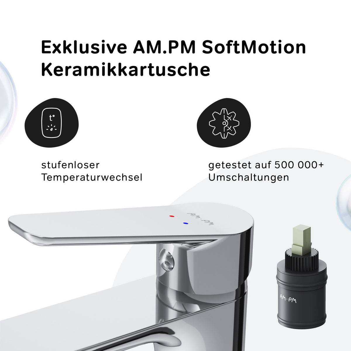 FTA02200 Bad Armatur Hit Waschtischarmatur M-Größe Wasserhahn ampm-store.de