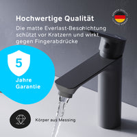 FTA02222 Bad Armatur Hit Waschtischarmatur M-Größe Wasserhahn, Schwarz ampm-store.de