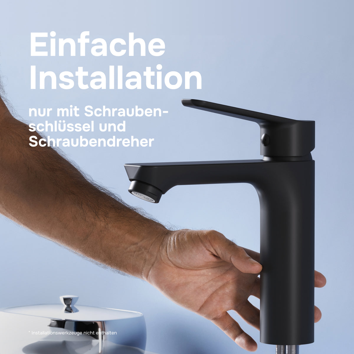 Waschtischarmatur Hit M-Größe, Schwarz – FTA02222