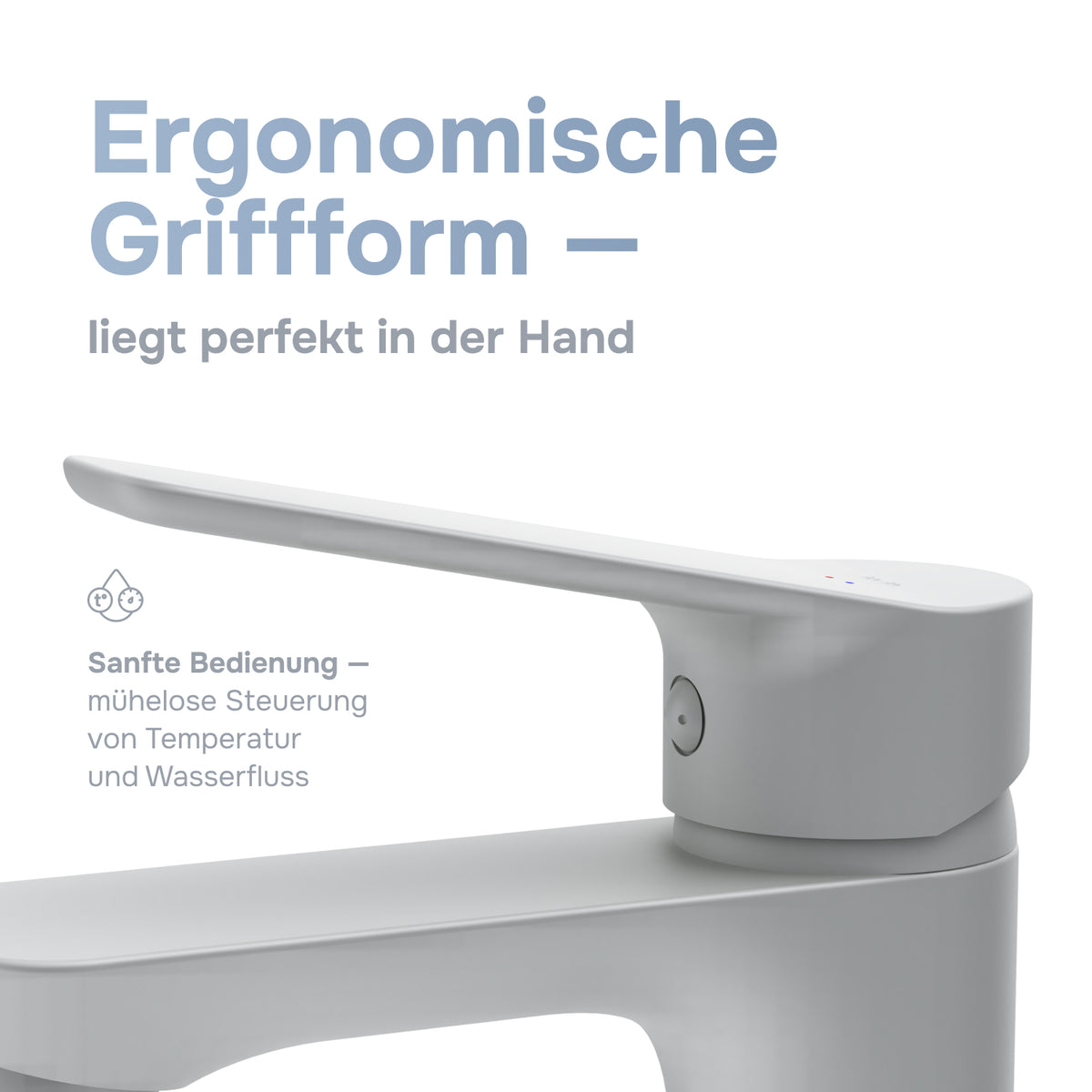 Waschtischarmatur Hit M-Größe, Weiß – FTA02233