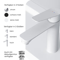 FTA02233 Hit Einhebel-Waschtischarmatur, Weiß, M-Größe | Online Store von AM.PM