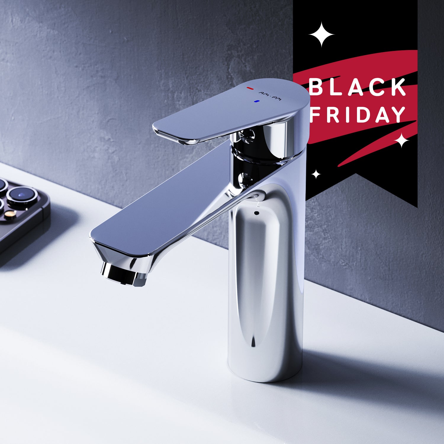 FTA02800 Waschtischarmatur Hit EcoStart Wasserhahn, Chrom