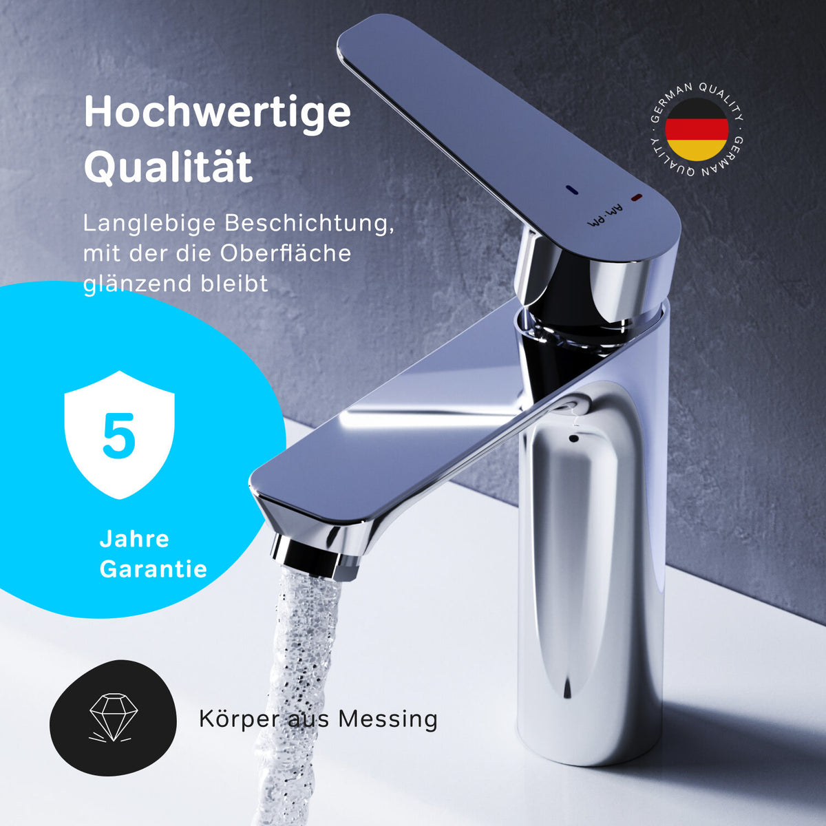 Waschtischarmatur Hit mit EcoStart, Chrom – FTA02800