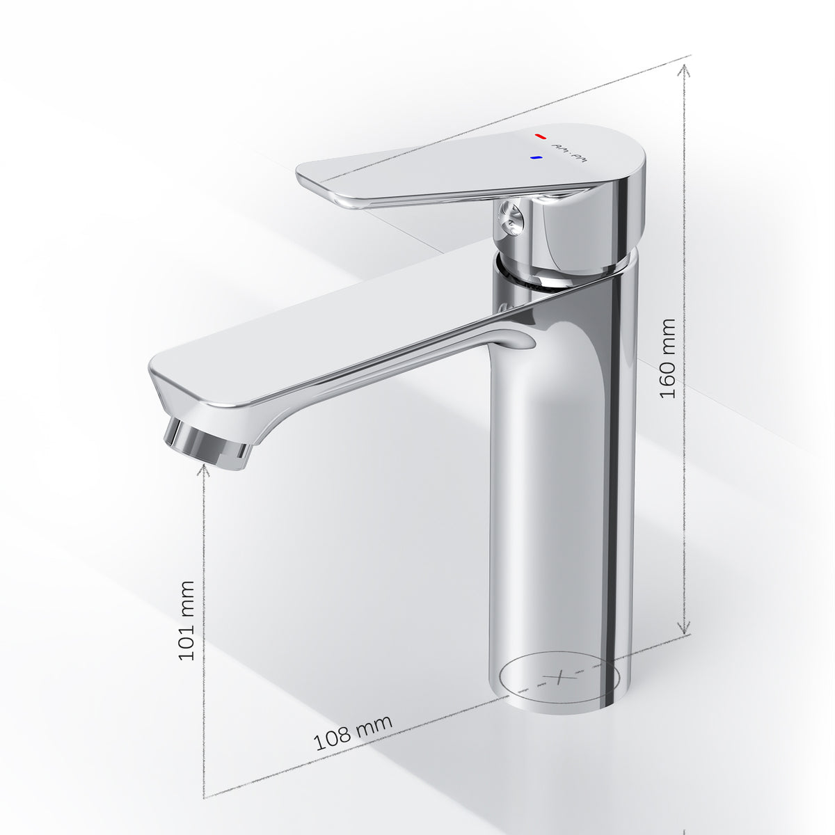 Waschtischarmatur Hit mit EcoStart, Chrom – FTA02800