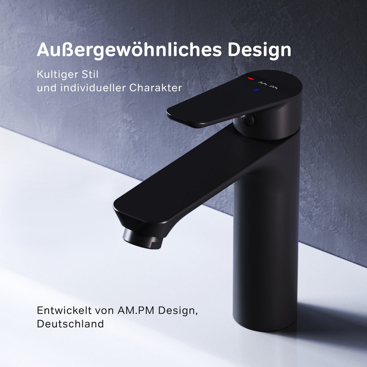 Waschtischarmatur Hit mit EcoStart, Schwarz – FTA02822
