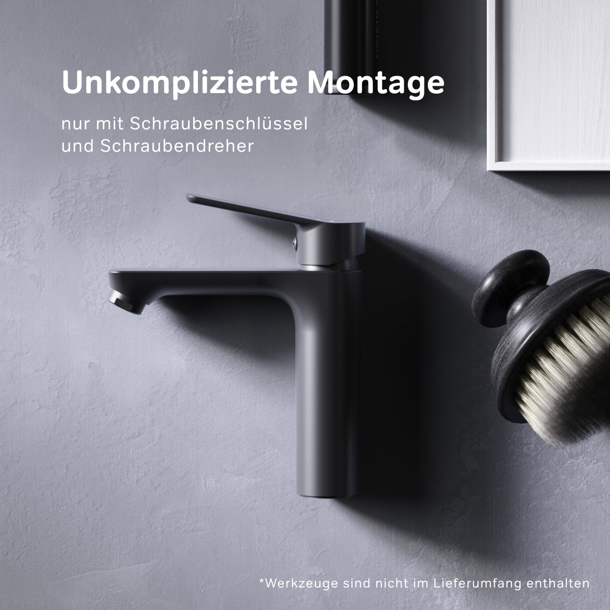 Waschtischarmatur Hit mit EcoStart, Schwarz – FTA02822