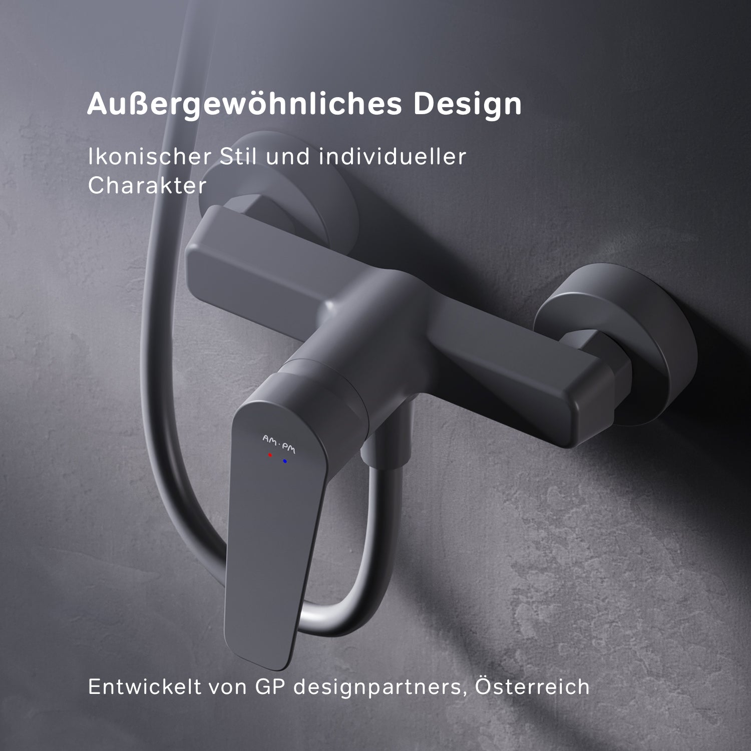 FTA20022 Duscharmatur Hit Brausearmatur Mischbatterie Dusche, Schwarz ampm-store.de