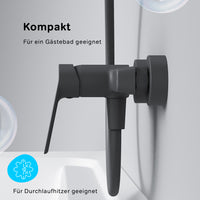 FTA20022 Duscharmatur Hit Brausearmatur Mischbatterie Dusche, Schwarz ampm-store.de