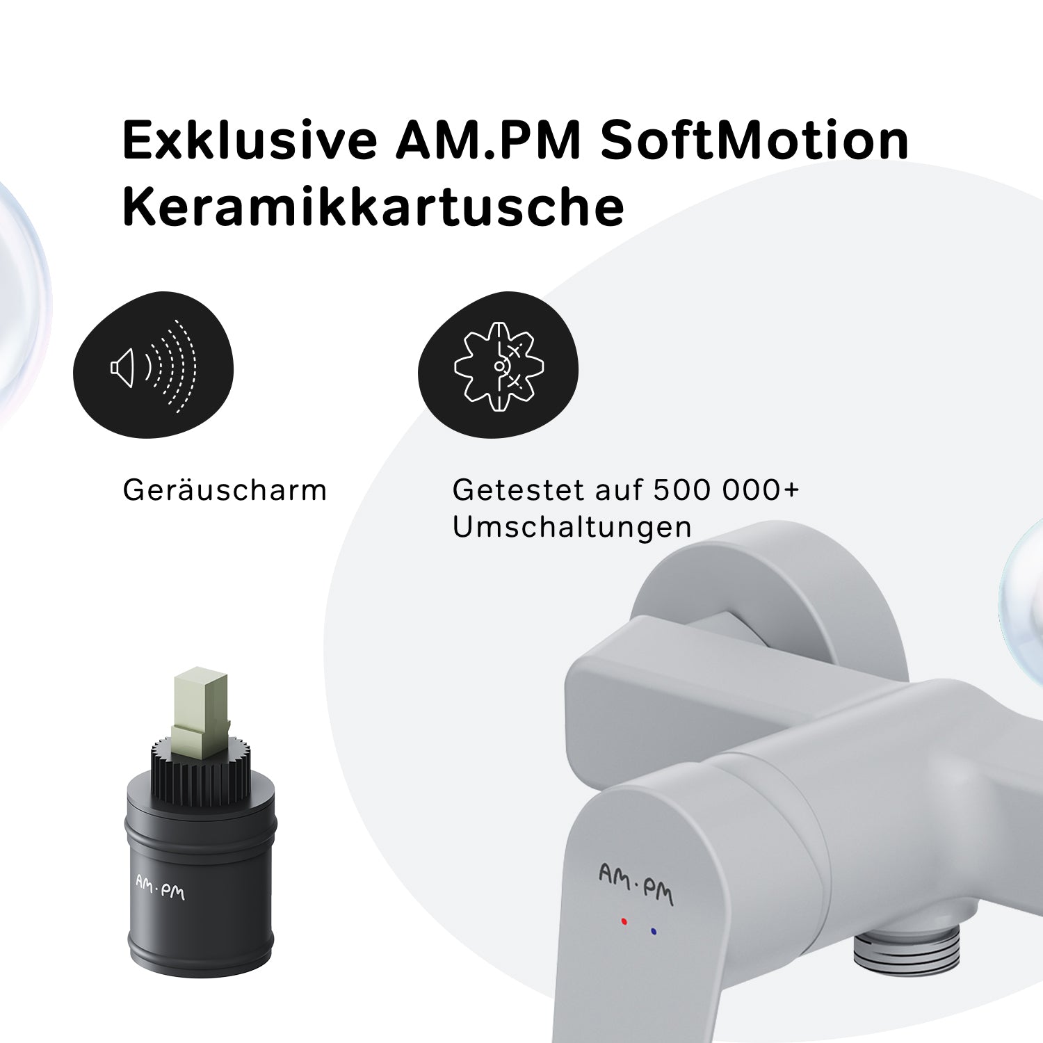 FTA20033 Duscharmatur Hit Brausearmatur Mischbatterie Dusche, Weiß ampm-store.de