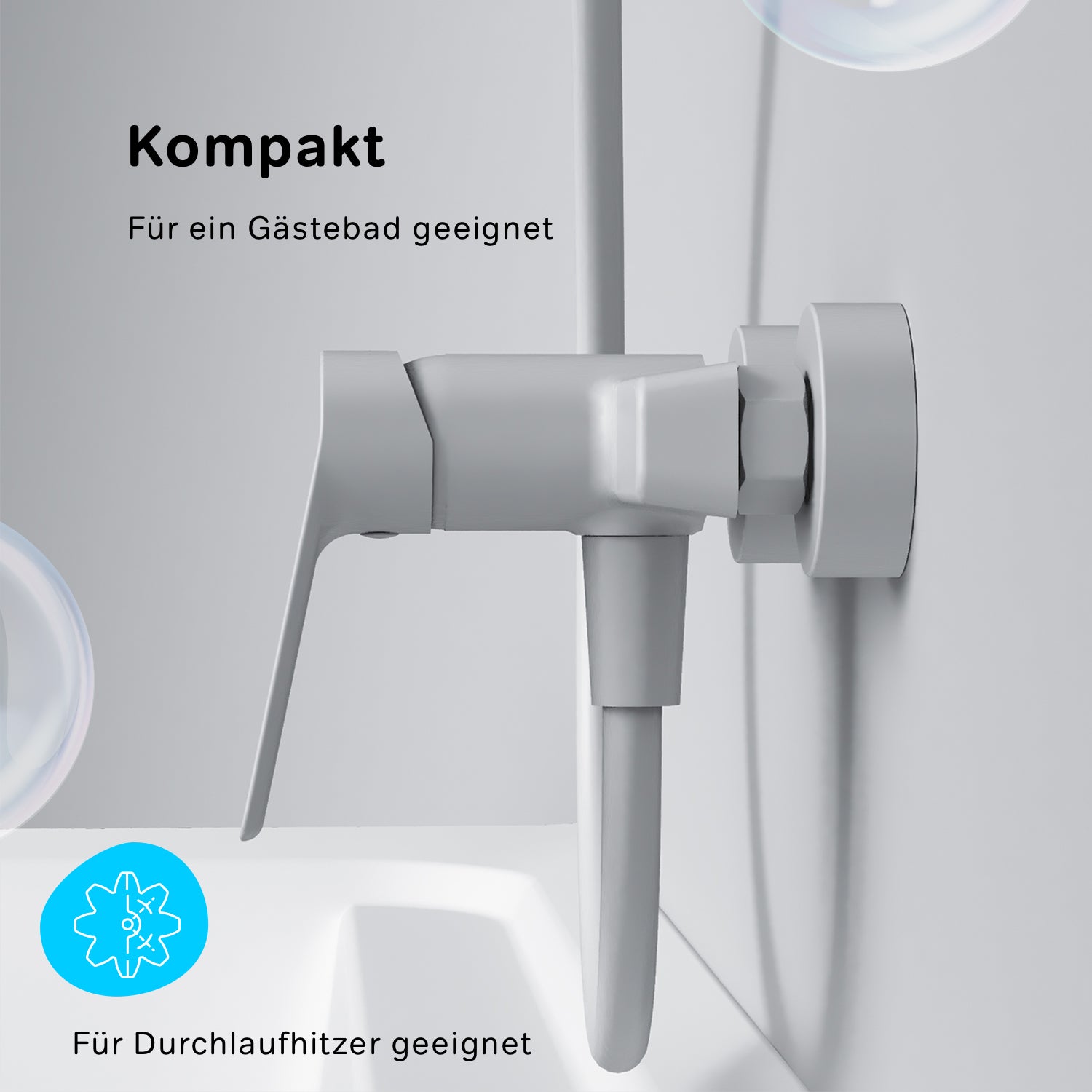 FTA20033 Duscharmatur Hit Brausearmatur Mischbatterie Dusche, Weiß ampm-store.de