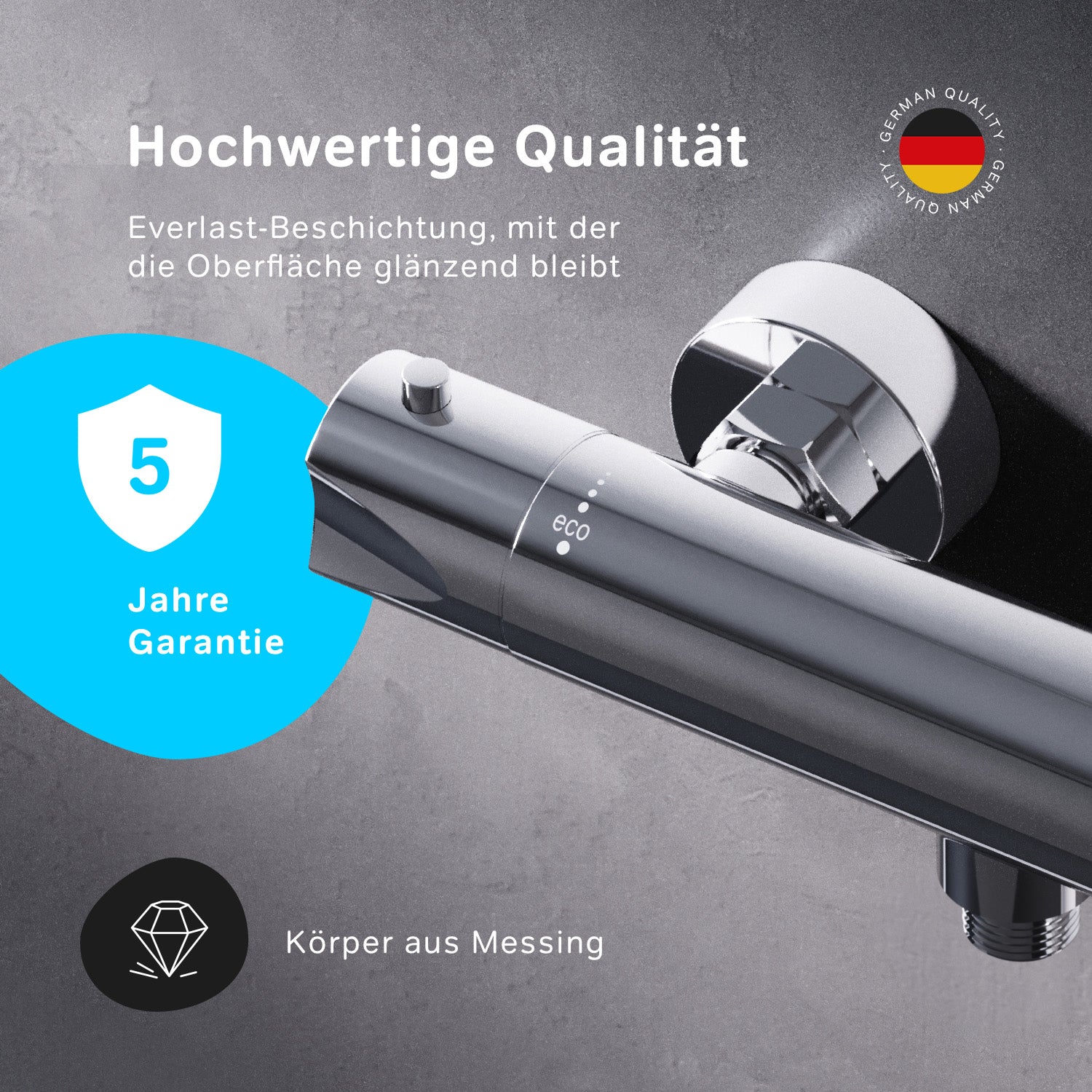FTA40000 Duscharmatur Thermostat Hit Brausearmatur Mischbatterie Dusche ampm-store.de