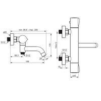 FTA50000 Wannenarmatur Hit Thermostat Mischbatterie Badewanne Wasserhahn Bad ampm-store.de