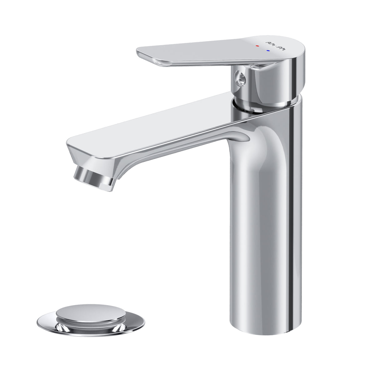 Actionnez le robinet du lavabo S-Dimensions avec raccord de vidange à enclenchement–FTA82100