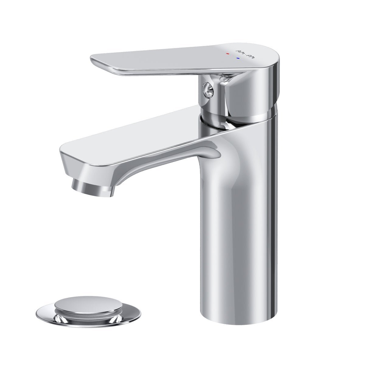 Actionnez le robinet du lavabo M-Dimensions avec raccord de vidange à enclenchement–FTA82200
