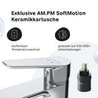 FTA82200 Bad Armatur Hit Waschtischarmatur M-Größe mit Klick-Ablaufgarnitur Wasserhahn ampm-store.de